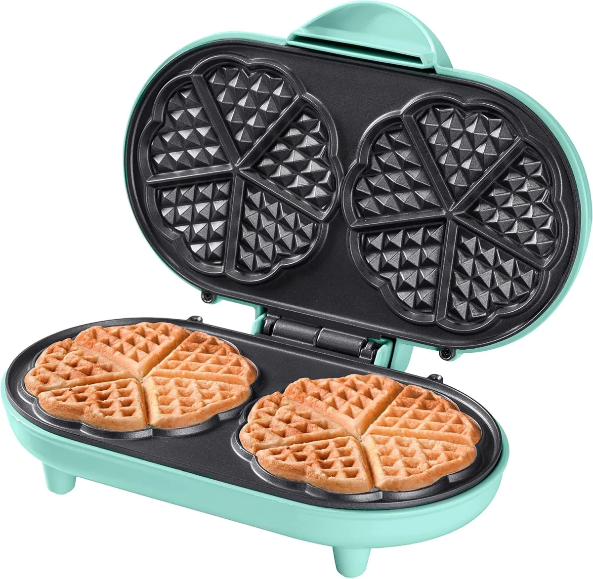 Bestron Doppel Waffeleisen fuer klassische Herzwaffeln Farbe Mint Bestron Doppel Waffeleisen fuer klassische Herzwaffeln Farbe Mint