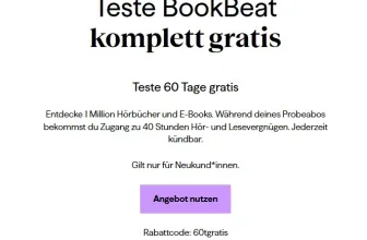 BookBeat 60 Tage gratis testen