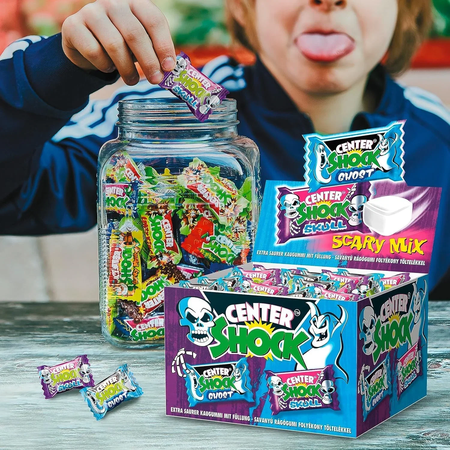 Center Shock Scary Mix Zufallsgeschmack Box mit 100 Kaugummis