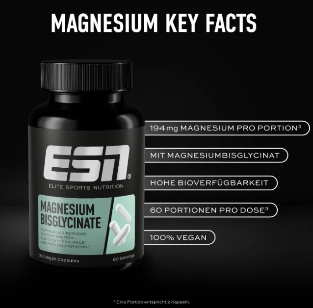 ESN Magnesium Caps 194mg hochverfuegbares Magnesiumbisglycinat 06 18 2026 08 27 AM 1