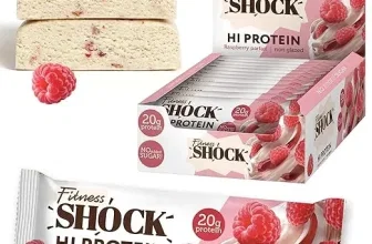 Fitness-Shock High Proteinriegel Himbeere-Parfait 12 Pack