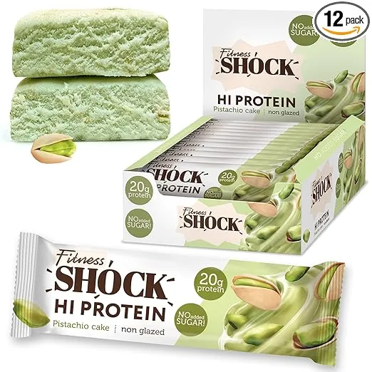 FitnesSHOCK High Proteinriegel  Pistazien-Kuchen (12*20g)