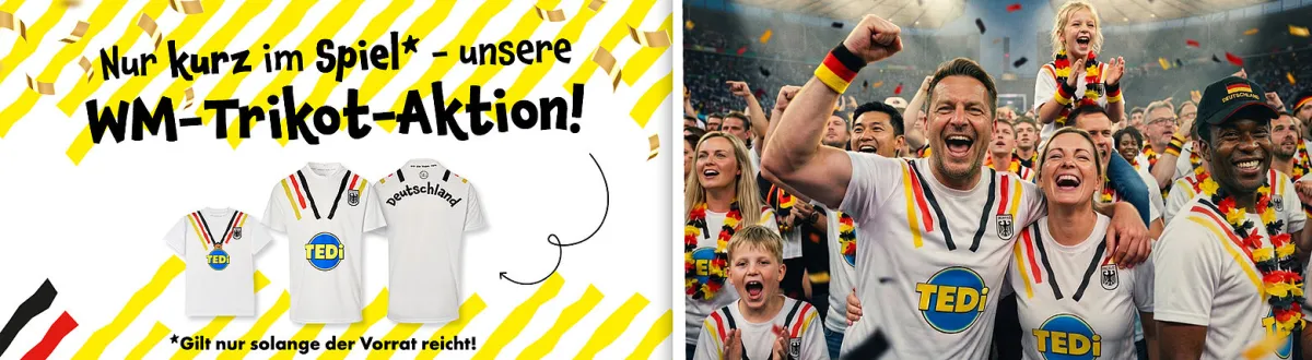 Gratis Deutschland-Trikot bei TEDi zum Einkauf ab 5 Euro