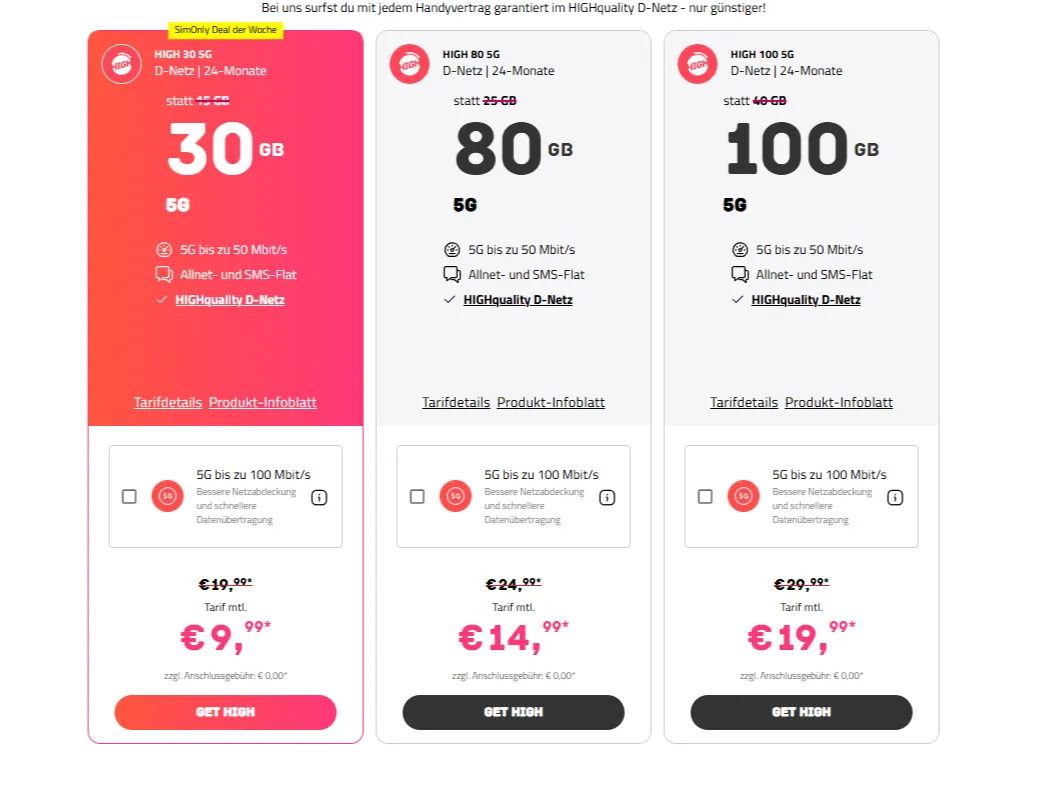 HIGH Mobile Handyvertrag im HIGHquality D Netz sichern 02 05 2026 18 16