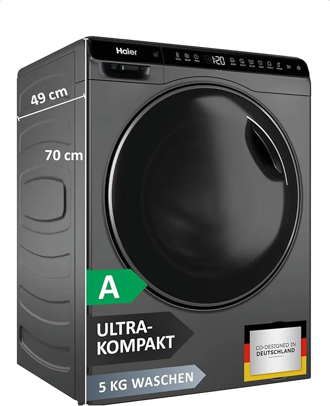 Haier Mini-Waschmaschine HW50-BP12307GU1 (5kg, 1.200 U/min, EEK A)