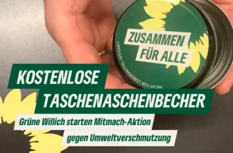 Kostenlose Taschenaschenbecher gegen Umweltverschmutzung