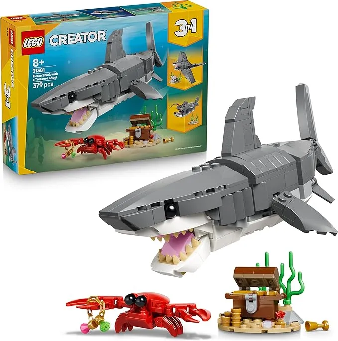 LEGO Creator 3 in 1 Der furchterregende Hai und die Schatztruhe 31381 LEGO Creator 3-in-1 - Der furchterregende Hai und die Schatztruhe (31381)