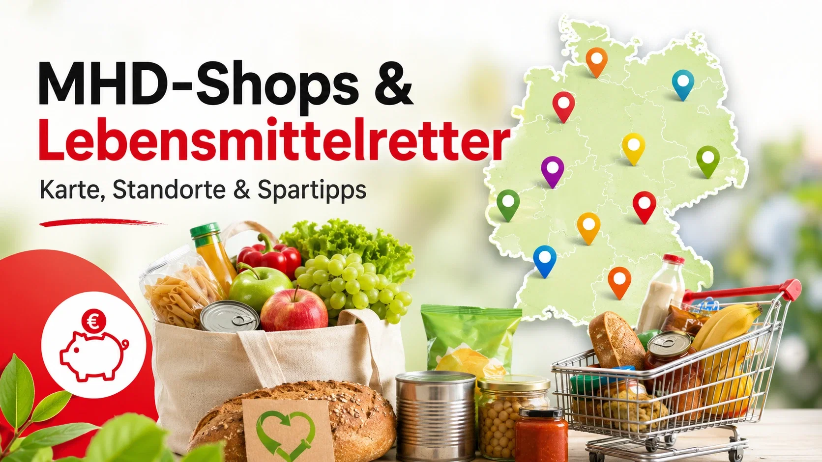 MHD Shops und Lebensmittelretter in Deutschland MHD-Shops und Lebensmittelretter-Läden in Deutschland mit Karte, Standort-Markern und geretteten Lebensmitteln