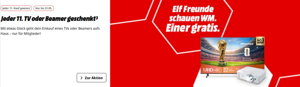 MediaMarkt und Saturn erstatten jeden 11. Fernseher zur Fussball WM MediaMarkt Saturn WM Fernseher Aktion 2026