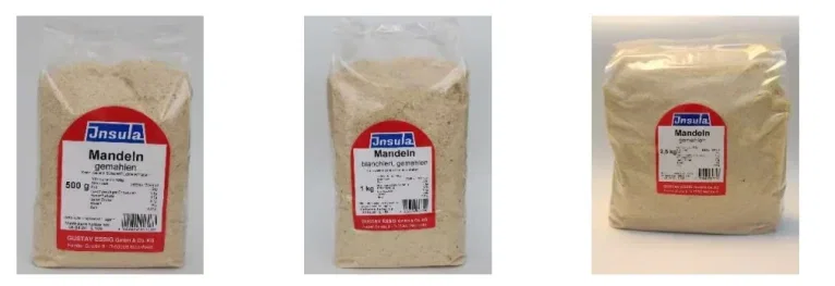 Rückruf INSULA Mandeln gemahlen: Aflatoxine nachgewiesen