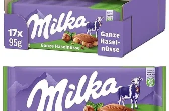Milka Alpenmilch-Schokoladentafel mit ganzen Haselnüssen 17x95g