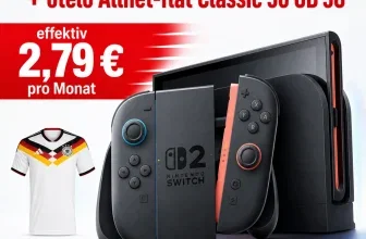 Nintendo Switch 2 Black mit otelo Allnet-flat und adidas Deutschland Heimtrikot