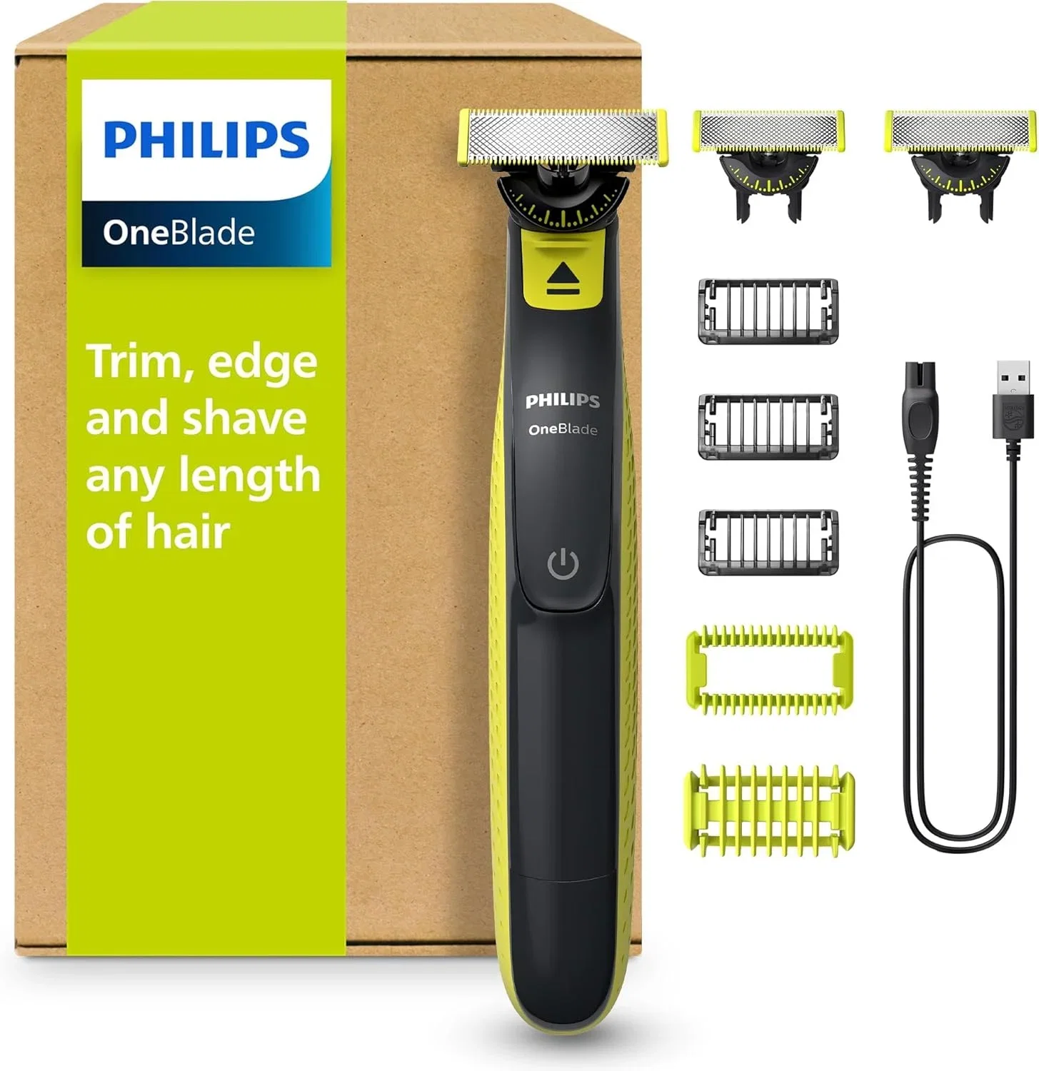 PHILIPS OneBlade 360 Face & Body – elektrischer Rasierer, Trimmer & Bodygroomer (QP2824/31)