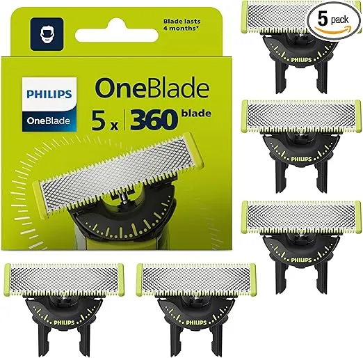 Philips OneBlade Original 360-Klingen 5er Pack (Modell QP450/50)