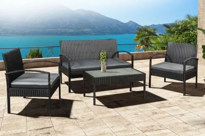 Juskys Polyrattan Sitzgruppe Trinidad