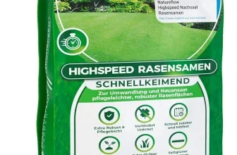 Grüner Sack Natureflow Highspeed Rasensamen auf Gras, 1 kg für 40 m², Made in Germany