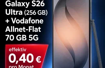 Samsung Galaxy S26 Ultra 256 GB mit Vodafone Allnet-Flat 70 GB 5G