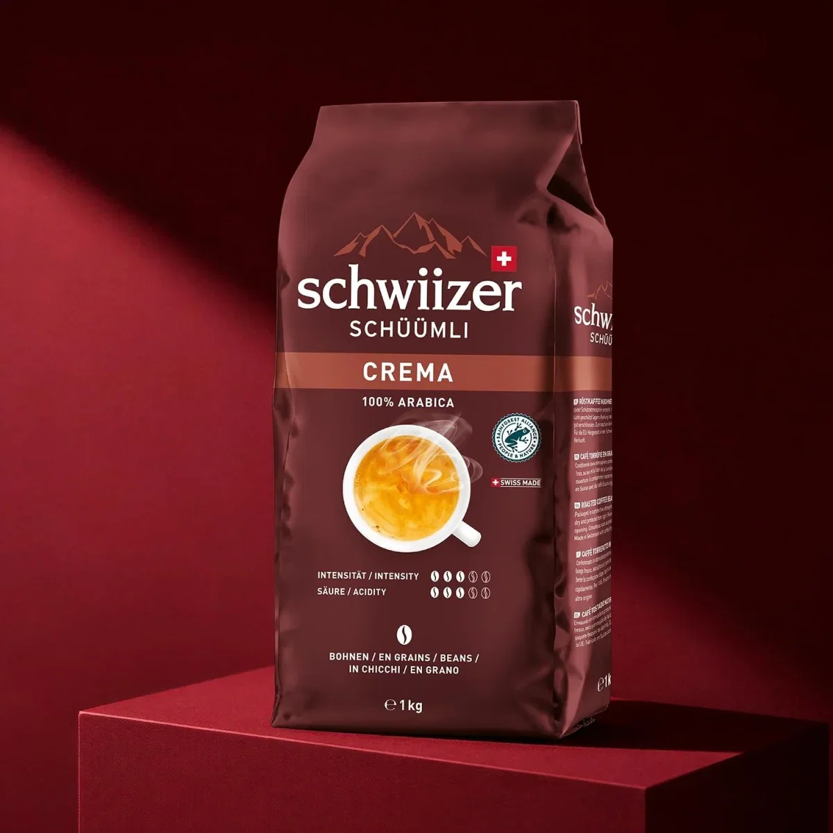 Schwiizer Schüümli Crema Ganze Kaffeebohnen 1kg