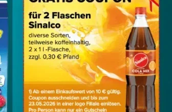 Kostenloser Sinalco Coupon bei Logo