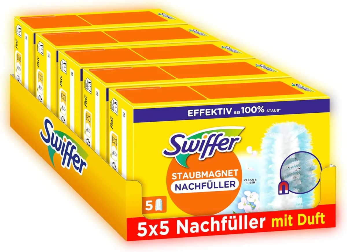 Swiffer Staubmagnet Nachfüllpackung 25 Tücher (5×5)