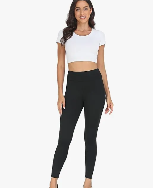 Teemie Leggings fuer Damen Innenfleece