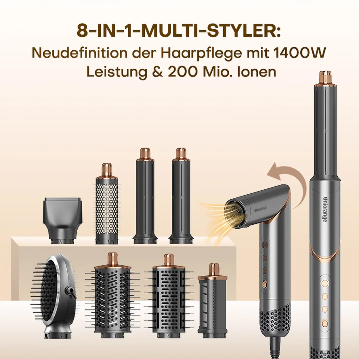 Uniorange M8 8 in 1 Multi Styler Haartrockner Uniorange M8 8-in-1 Multi-Styler Haartrockner