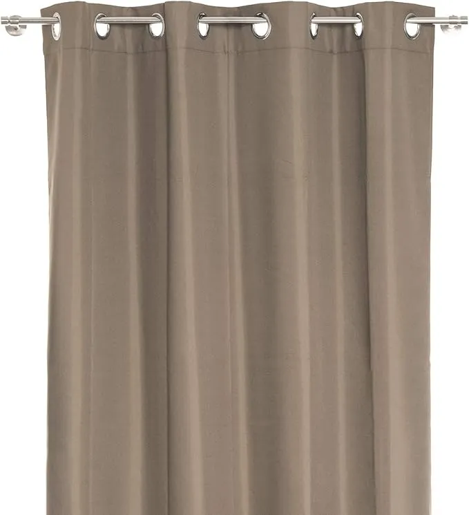 Ventanara® Verdunkelungsvorhang 100 raumverdunkelnd Blickdicht Oesen Vorhang Thermo einfabrig 1 Stueck Taupe Ventanara® Verdunkelungsvorhang 100 raumverdunkelnd Blickdicht Oesen Vorhang Thermo einfabrig 1 Stueck Taupe