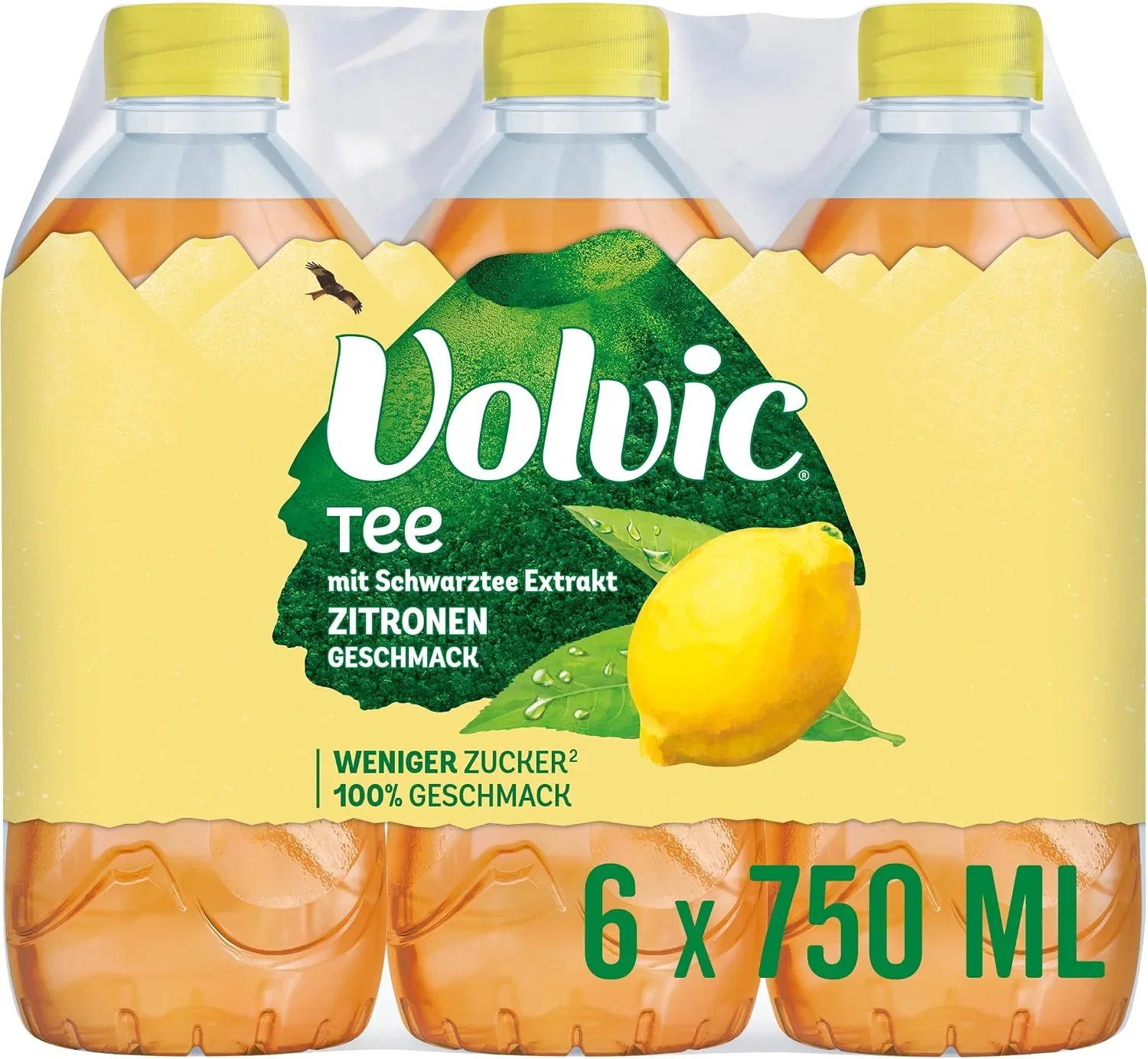 Volvic Tee Zitronengeschmack 6er Pack (6x750ml -Zuckerreduziert)