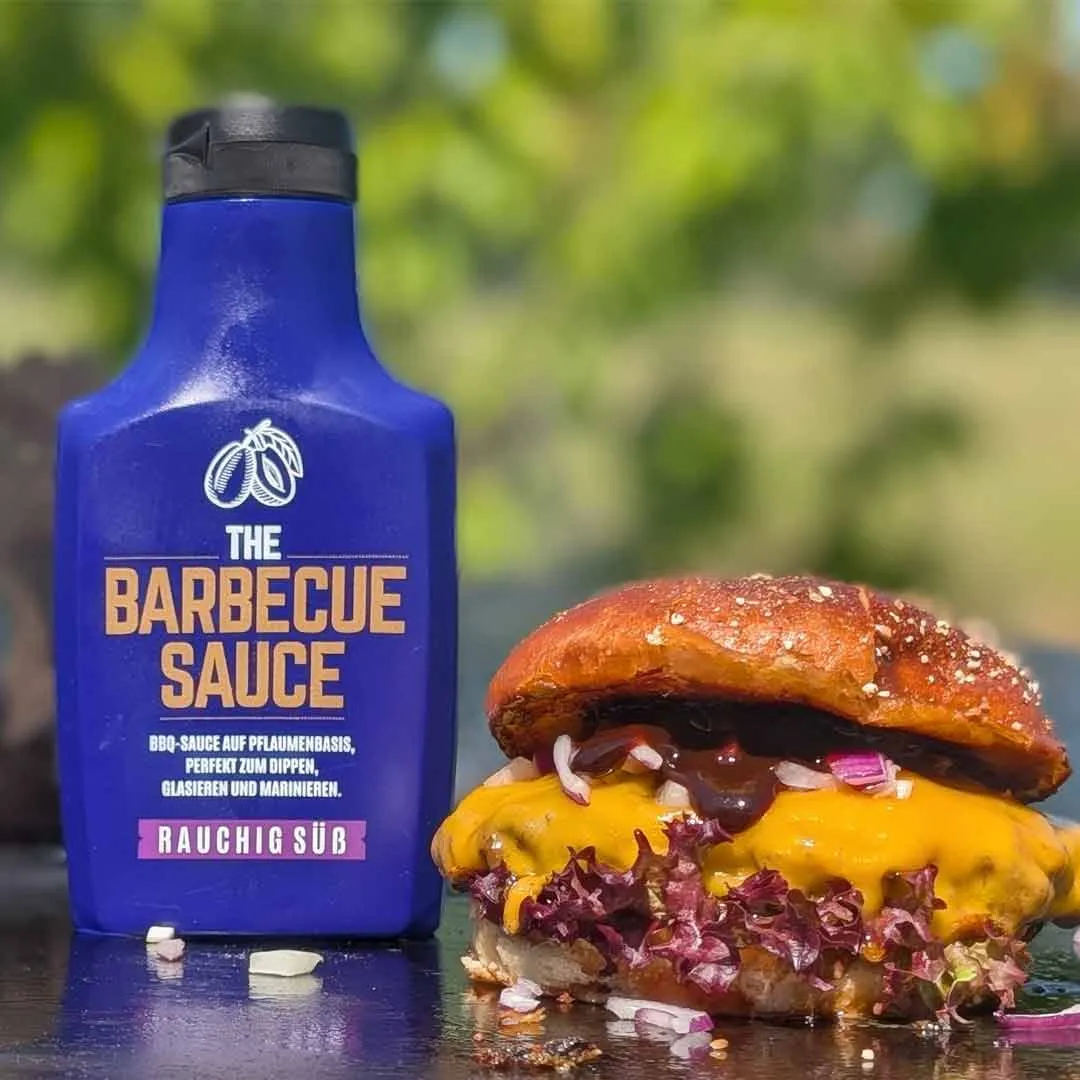 Rauchig Süß BBQ Sauce gratis probieren – Geld-zurück-Garantie für die 390g-Flasche