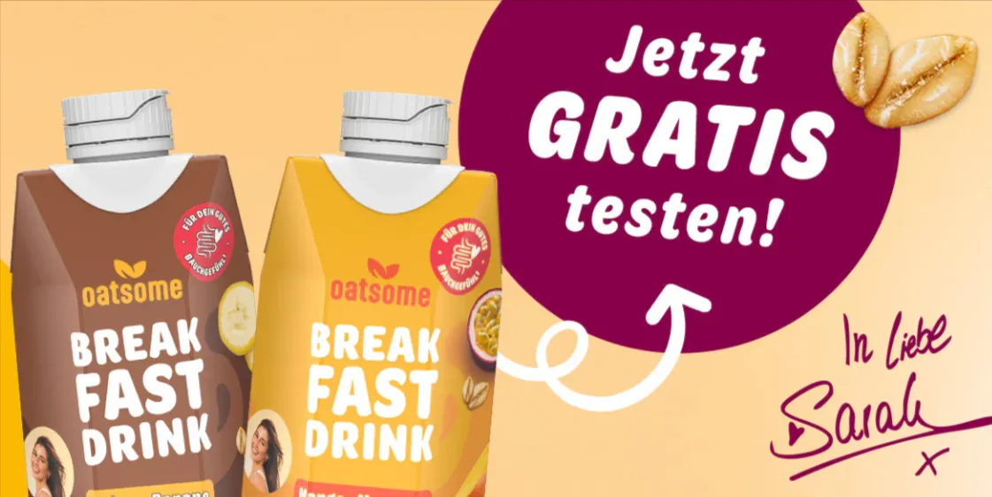 Oatsome Breakfast Drink gratis testen: Kaufland Cashback Aktion