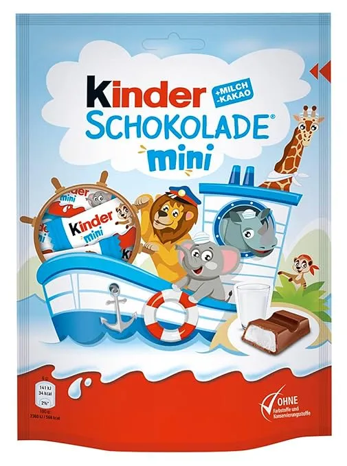 kinder Schokolade Mini Kleine Portionen für Zwischendurch (120g)