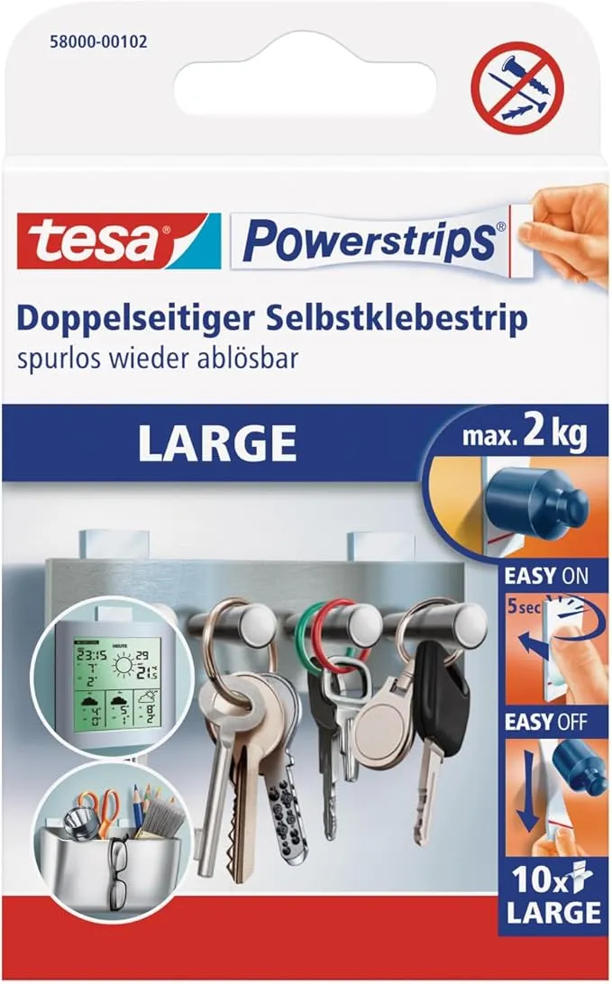 tesa Powerstrips Large Doppelseitige Klebestreifen tesa Powerstrips Large Doppelseitige Klebestreifen