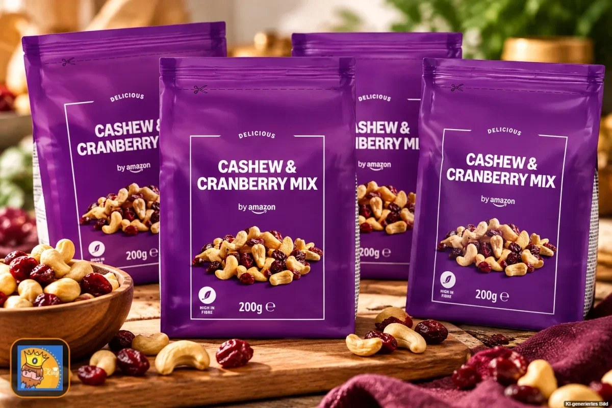 4x by Amazon Cashew- und Cranberry-Mischung (200g)