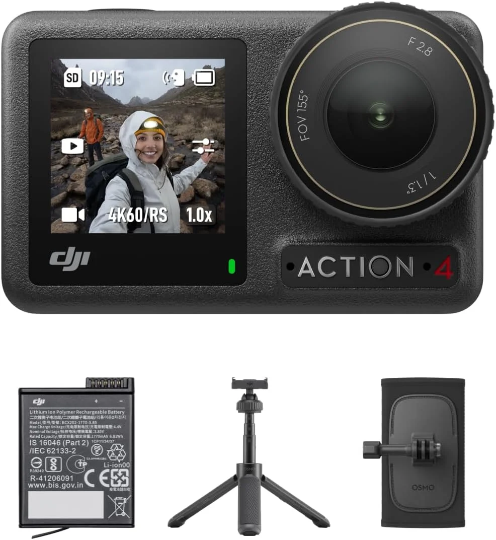 DJI Osmo Action 4 Essential-Combo 4K/120fps Action Cam