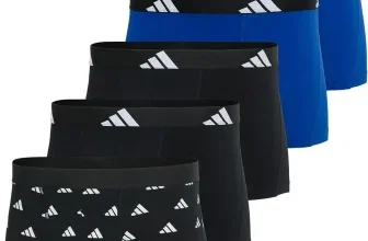 Fünf Paar Adidas-Boxershorts in Schwarz und Blau