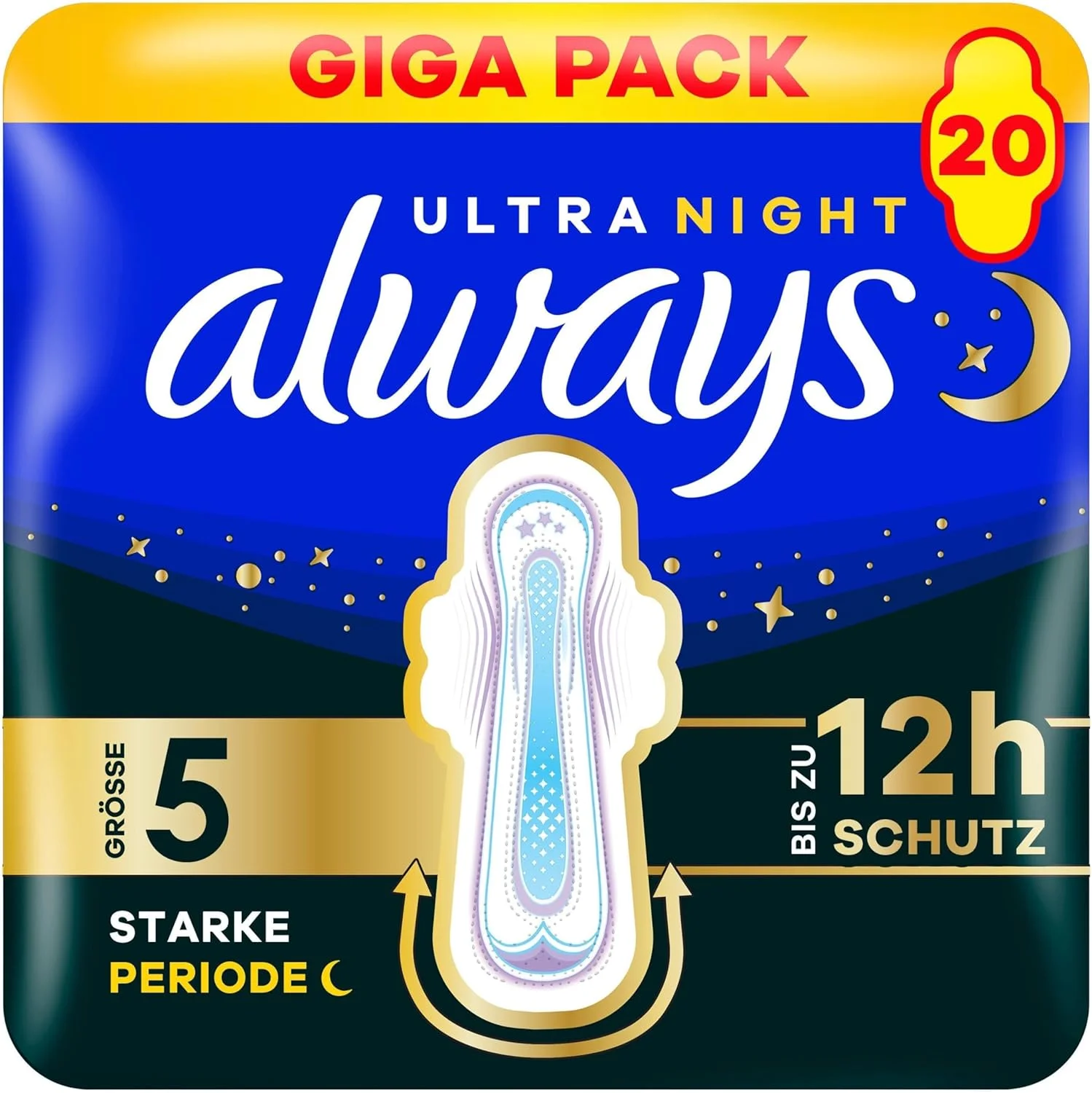 Always Ultra Damenbinden Starke Periode (Größe 5) 20 Stück