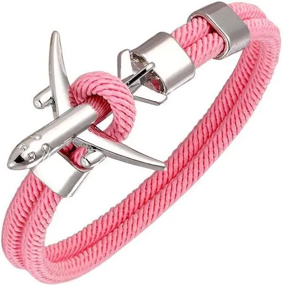 Armband Flugzeug in vielen Farben fuer Herren Frauen aus geflochtenem Seil mit Flugzeug Verschluss aus geflochtenem Segeltau Der Armschmuck fuer alle Piloten Flugzeugfans Armband Flugzeug in vielen Farben fuer Herren Frauen aus geflochtenem Seil mit Flugzeug Verschluss aus geflochtenem Segeltau Der Armschmuck fuer alle Piloten Flugzeugfans