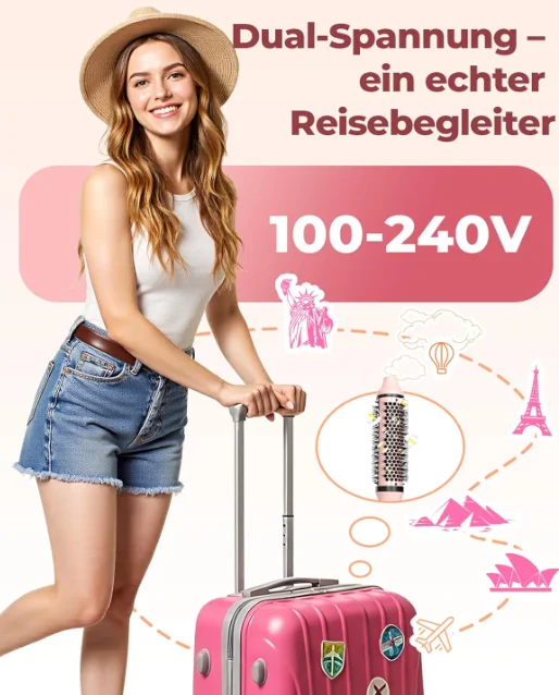 Bopcal Thermal Brush 3 in 1 Thermobuerste Rundbuerste mit Digital Display Ionische Lockenbuerste Reduziert Bopcal Thermal Brush 3 in 1 Thermobuerste Rundbuerste mit Digital Display Ionische Lockenbuerste Reduziert