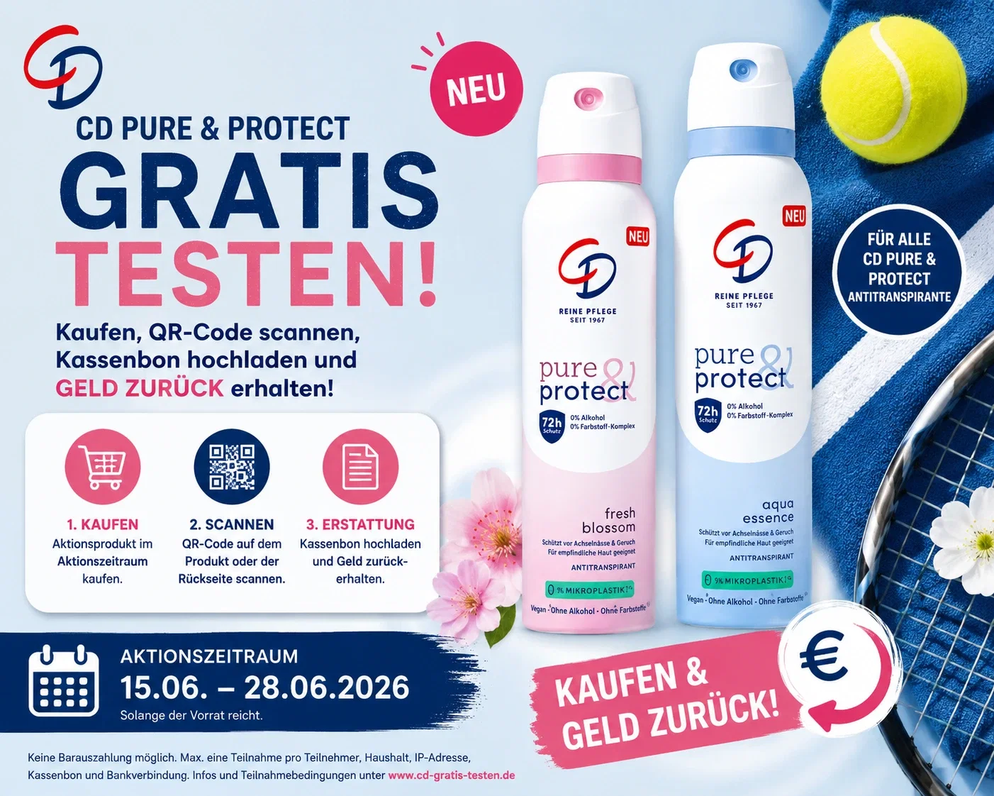 CD Pure & Protect gratis testen 2026: Geld-zurück-Aktion startet Mitte Juni