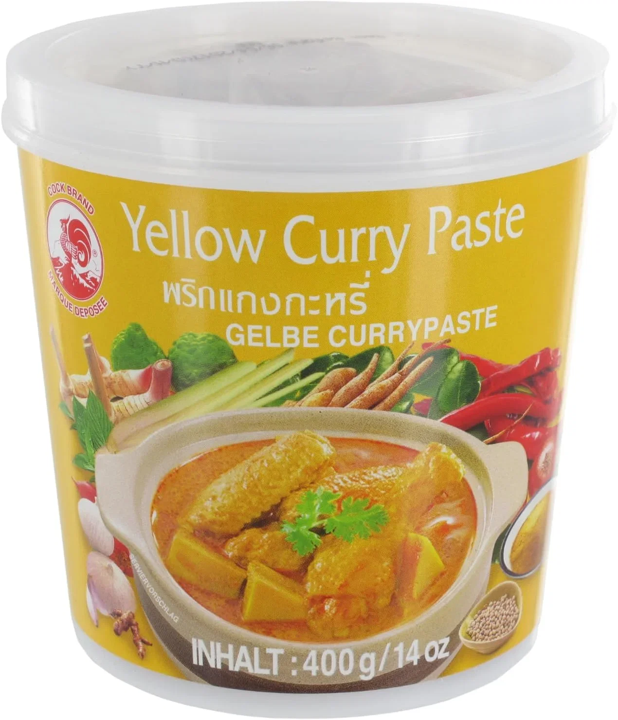 COCK Gelbe Currypaste milde Schärfe (400g)