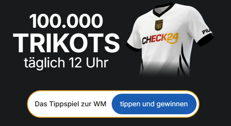 Check24 Deutschland Trikot Nachschub ab 12 Uhr