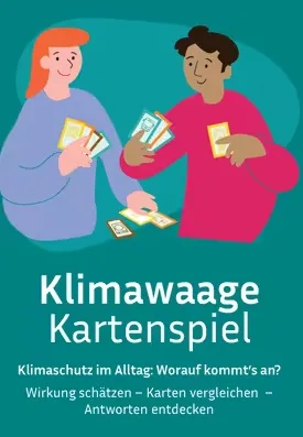 Klimawaage-Kartenspiel kostenlos bestellen: Klimaschutz im Alltag spielerisch entdecken