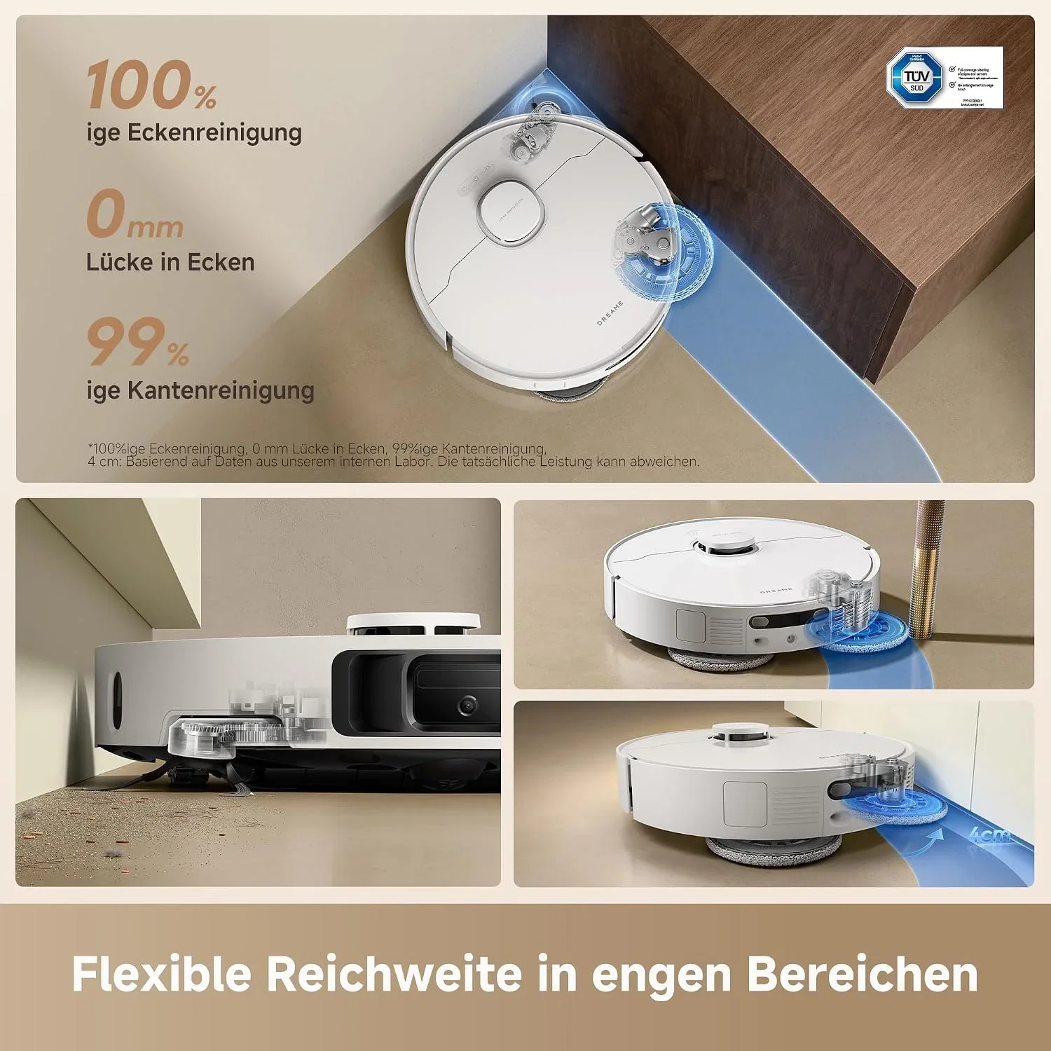 DREAME L10s Ultra Gen 3 Kit Saugroboter mit Wischfunktion mit einer Saugkraft von 25.000 Pa Seitenbuerste und Mopp ausfa B0FN8FR84Q 4 DREAME L10s Ultra Gen 3 Kit Saugroboter mit Wischfunktion