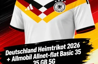 Deutschland Heimtrikot 2026 + Allmobil Allnet-flat Basic 35 GB 5G Angebot