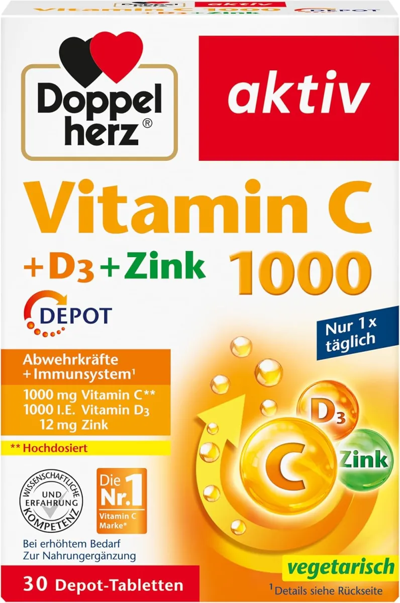 Doppelherz Vitamin C 1000 D3 Zink Doppelherz Vitamin C 1000 + D3 + Zink