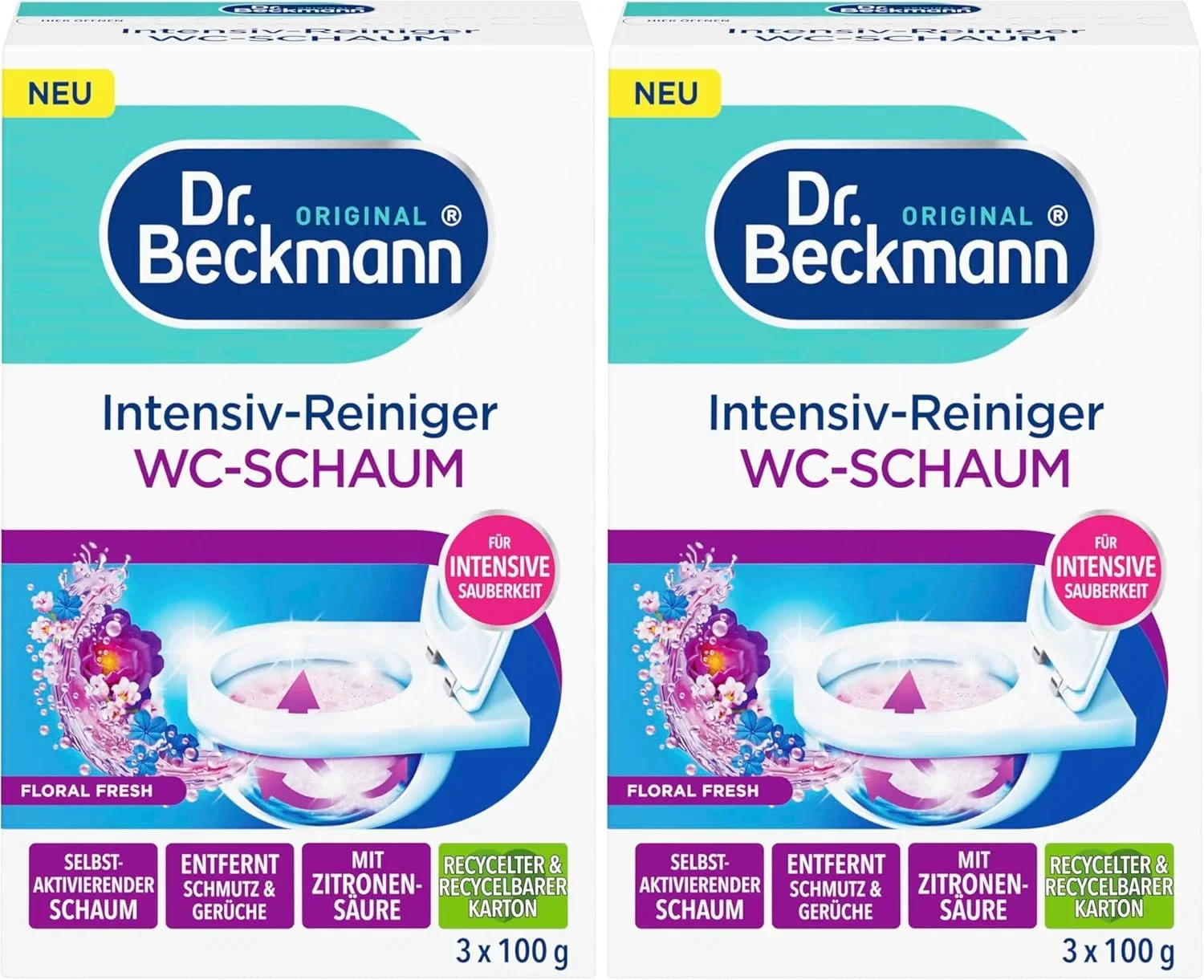 Dr. Beckmann Aktivkohle WC Schaum 2er Pack Dr. Beckmann Aktivkohle WC-Schaum 2er Pack