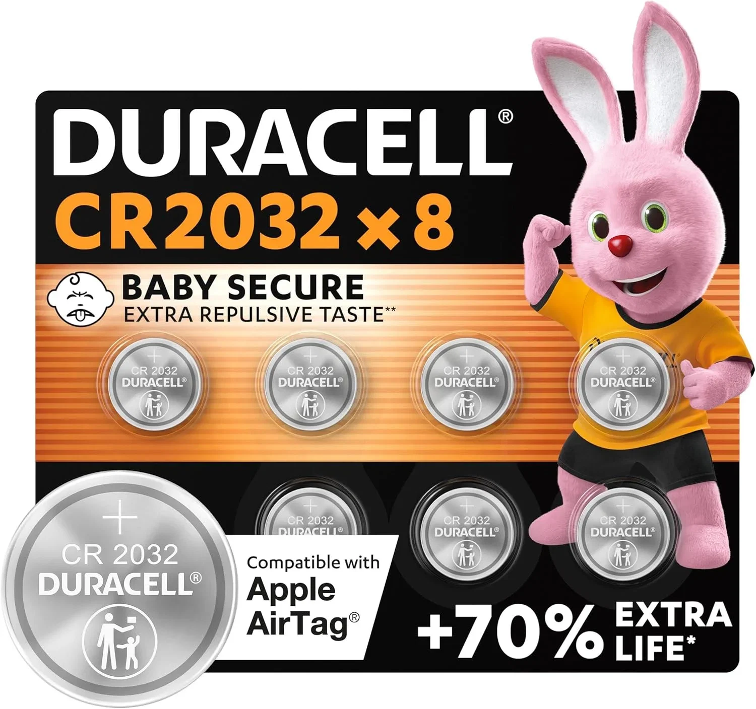 Duracell CR2032 Knopfzellen CR 8 Stück