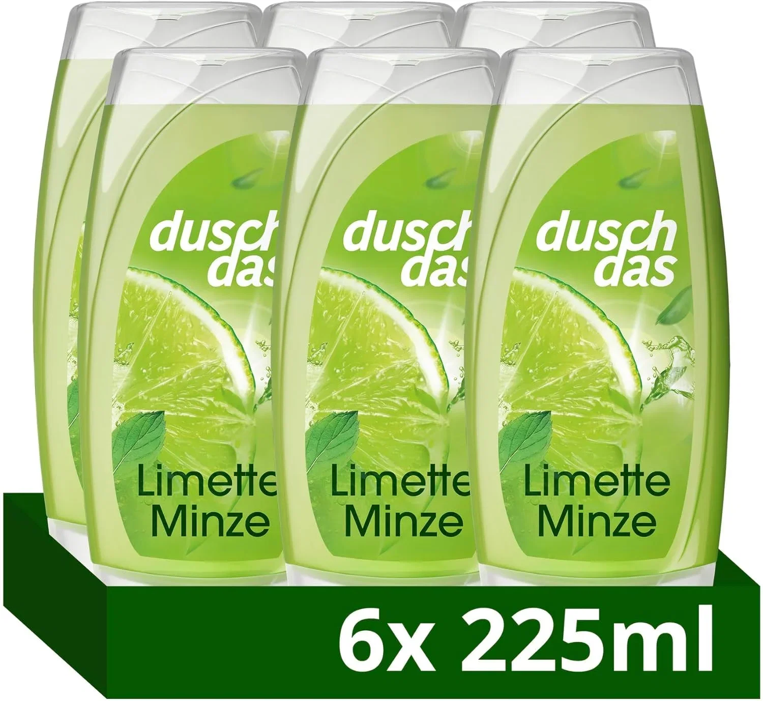 Duschdas Duschgel Limette Minze Duschbad 6er Pack (6 x 225 ml)