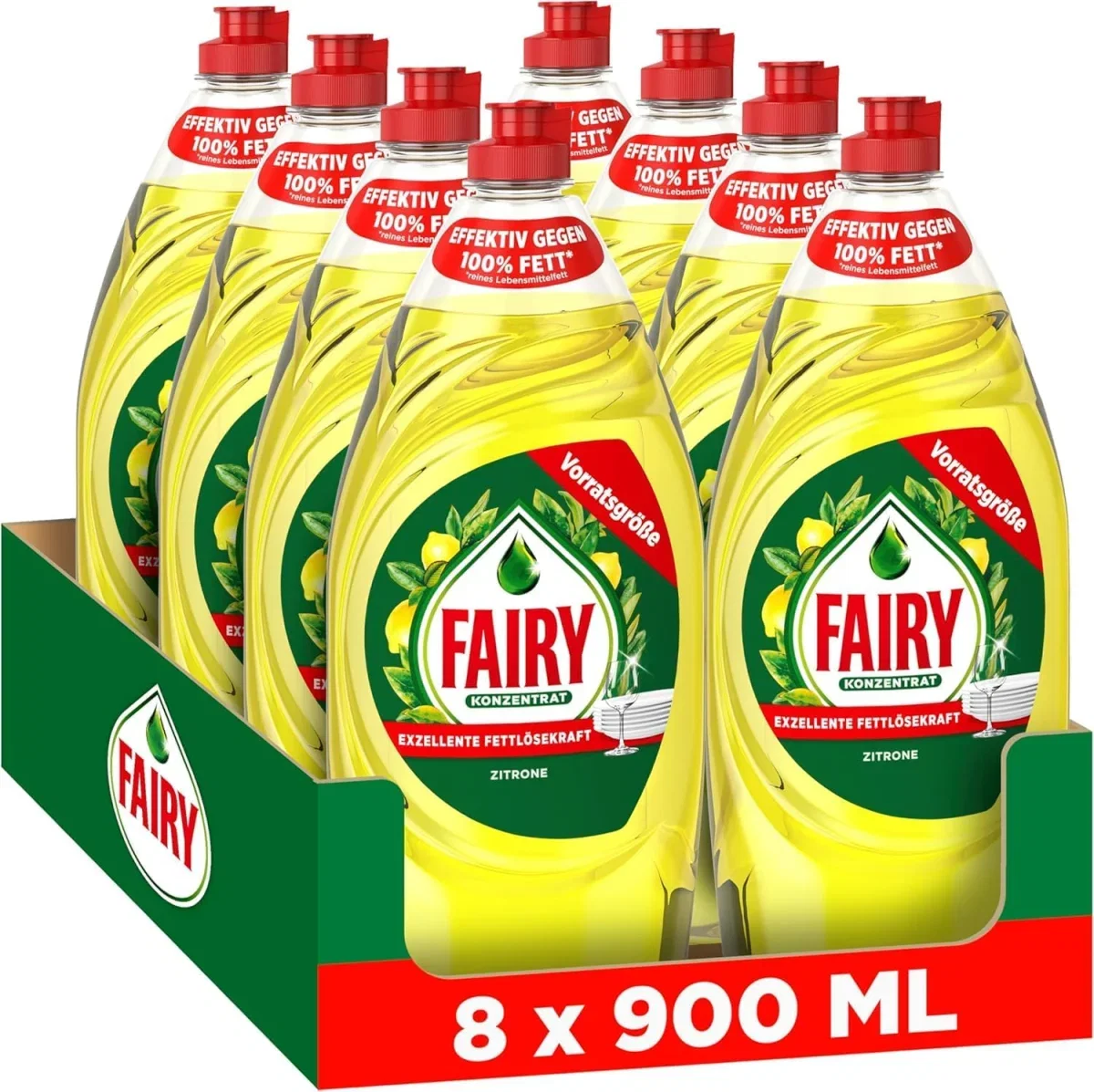 Fairy Ultra Konzentrat Zitrone Handgeschirrspülmittel 8er Pack (8x900ml)