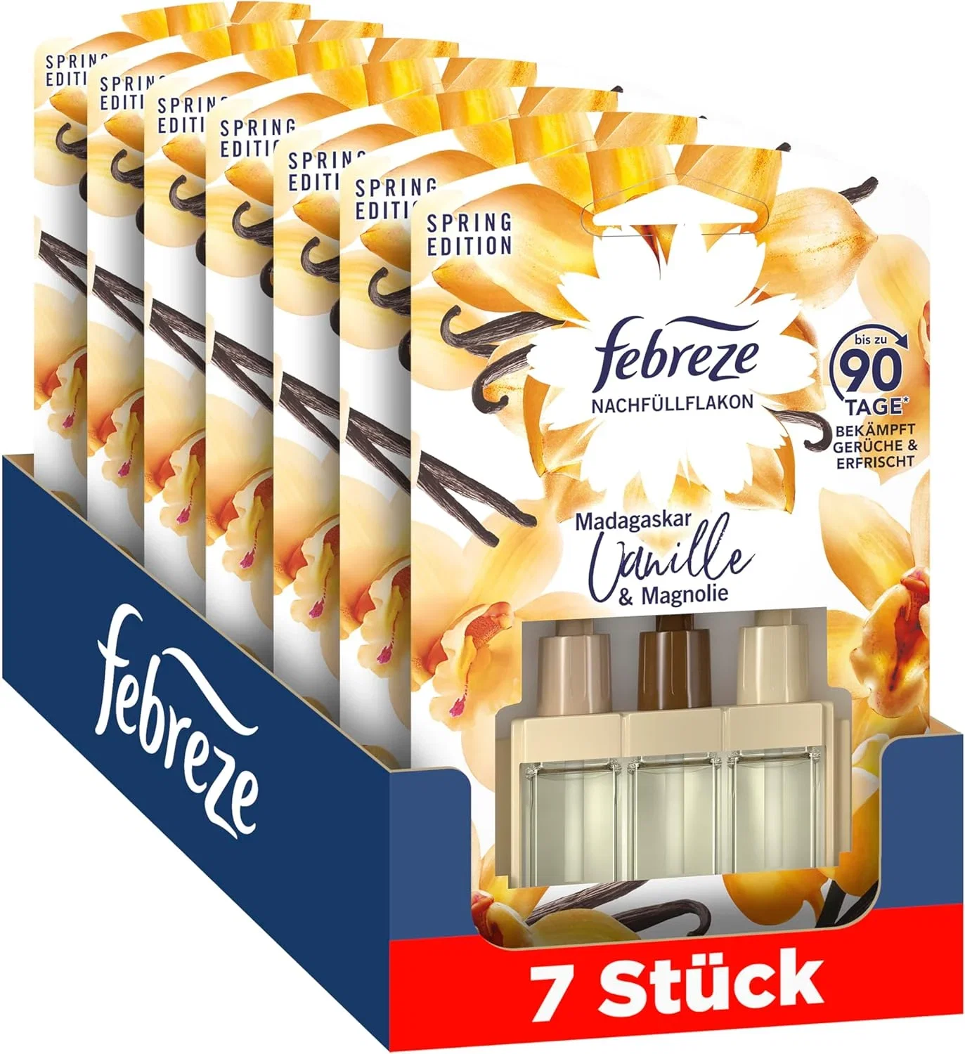 Febreze 3Volution Madagaskar Vanille Duftstecker Nachfüllflakon 7er Pack (7x20ml)